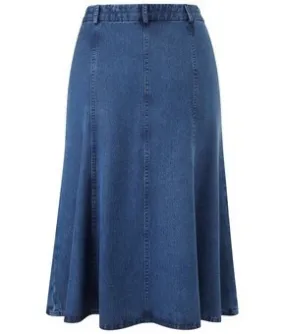 CC Indigo Chambray Women's Paneled Skirt