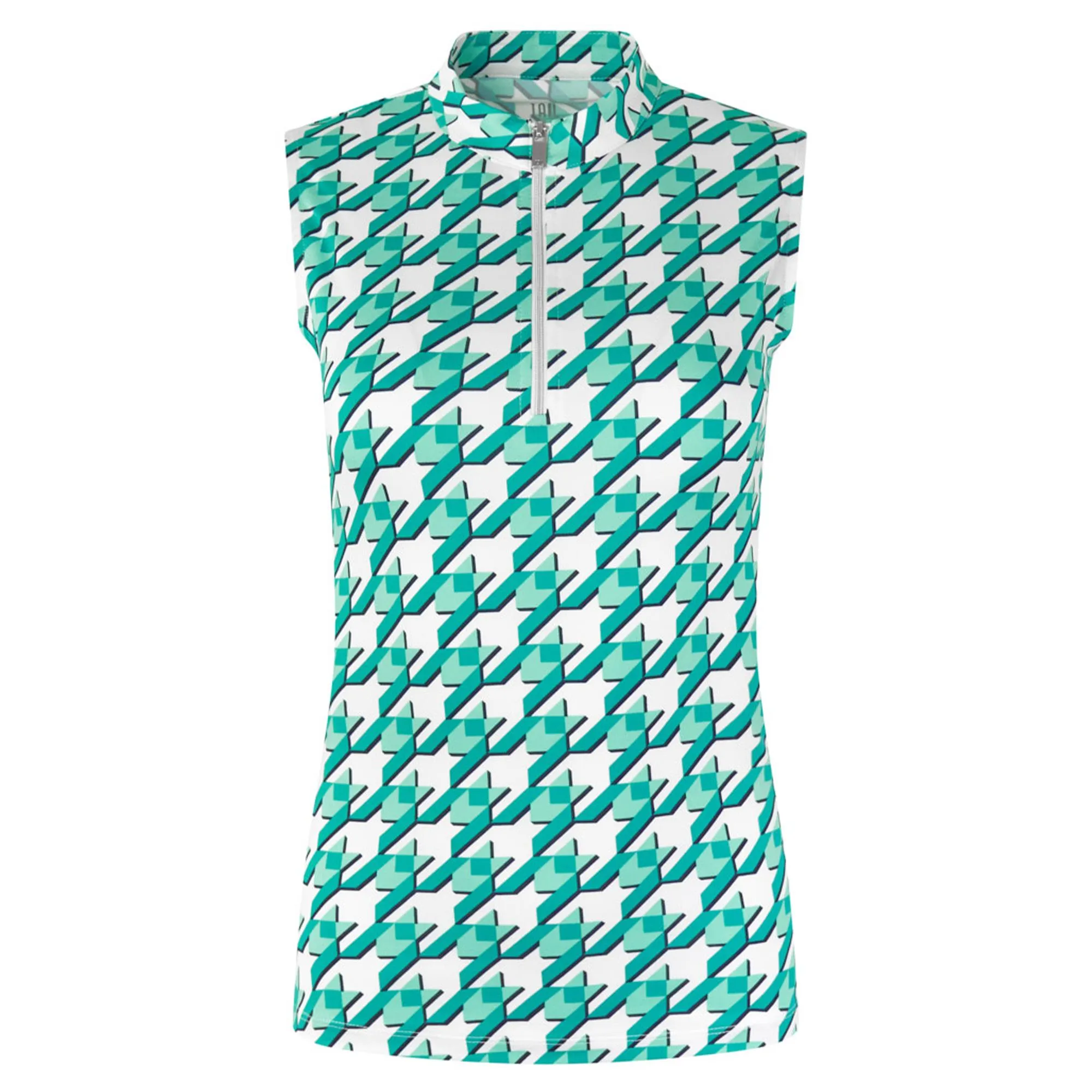 Ladies Sleeveless Golf Polo Shirt Tesselation - Freda Tail