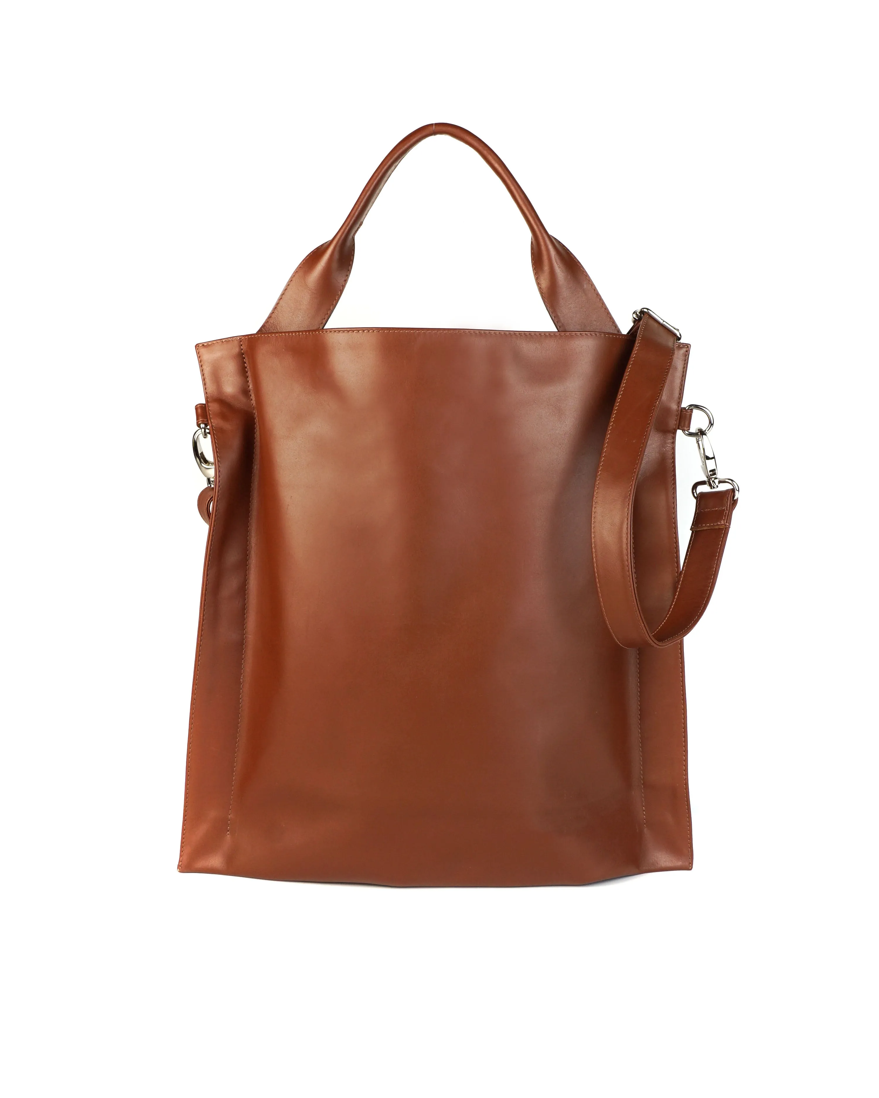 Leather flat bag