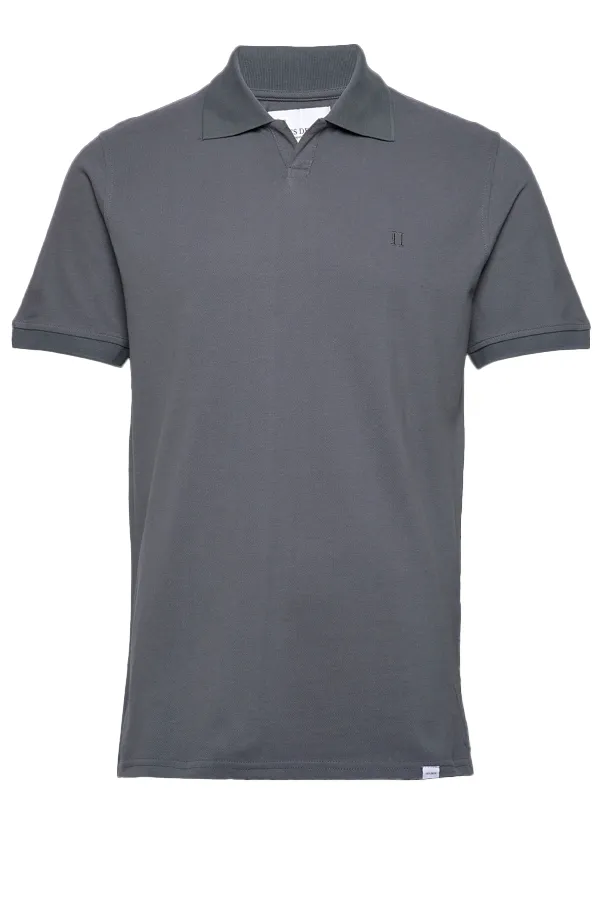 Grey Polo Shirt with Twin Logo Design