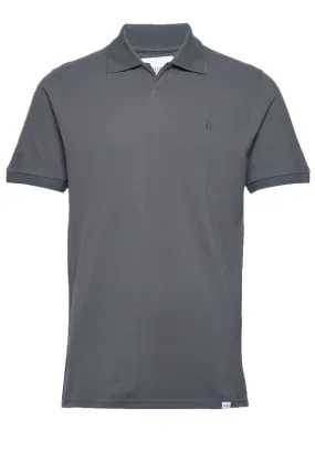 Grey Polo Shirt with Twin Logo Design