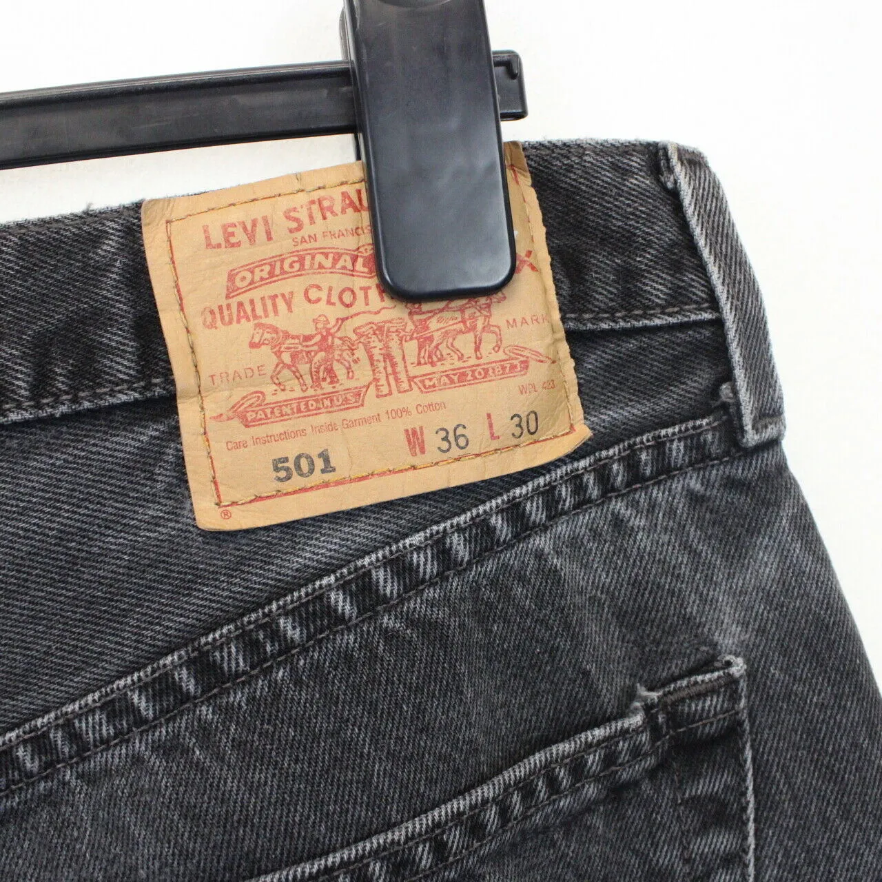 LEVIS 501 Jeans Black Charcoal | W34 L30