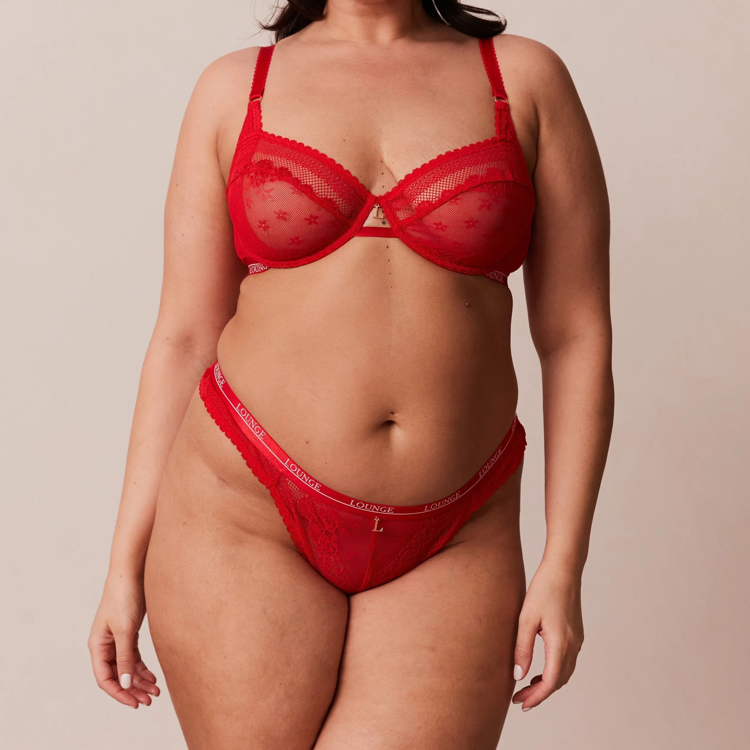 Liberty Balcony Bra  - Red