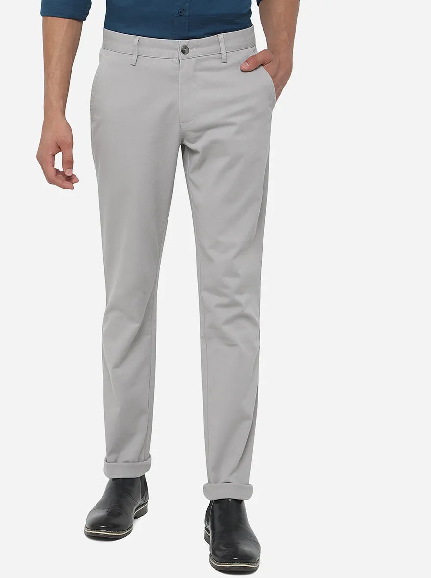 Grey Slim Fit Casual Trouser - Greenfibre