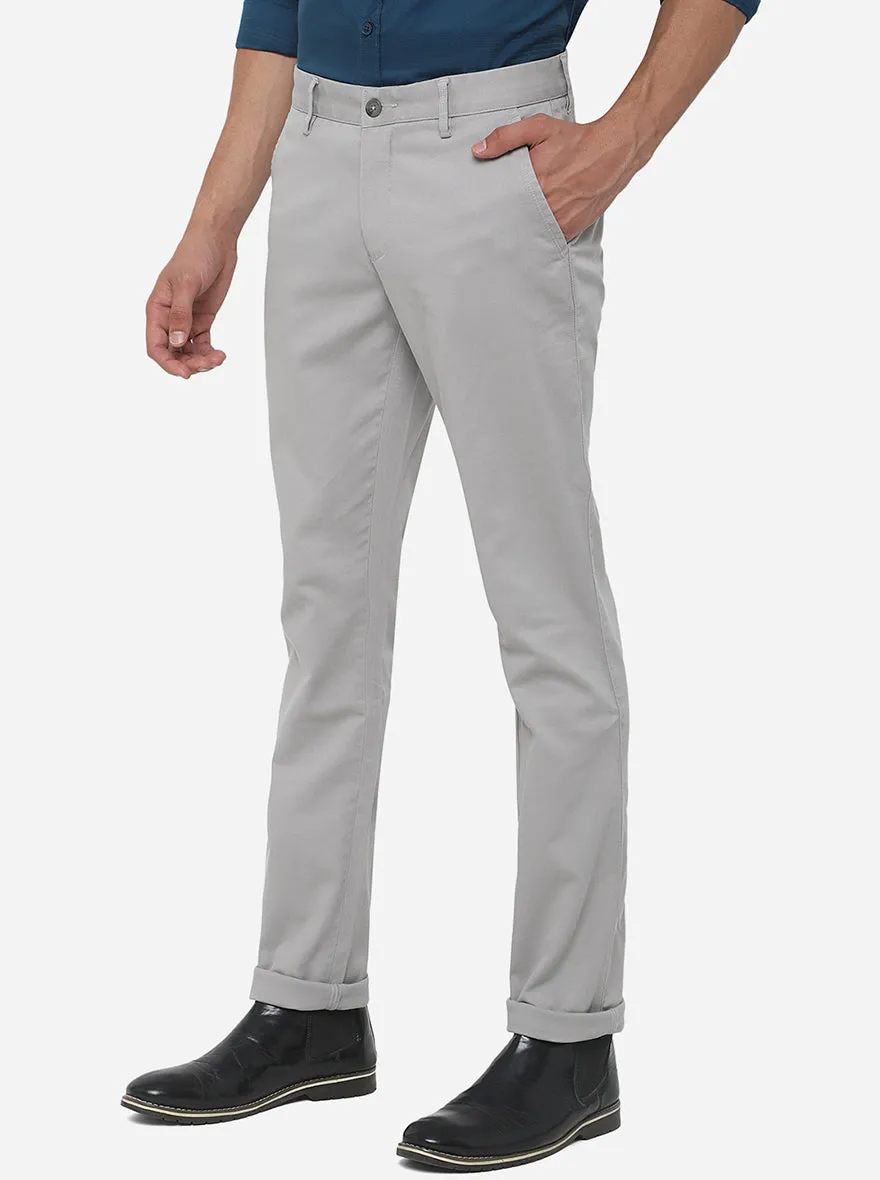 Grey Slim Fit Casual Trouser - Greenfibre