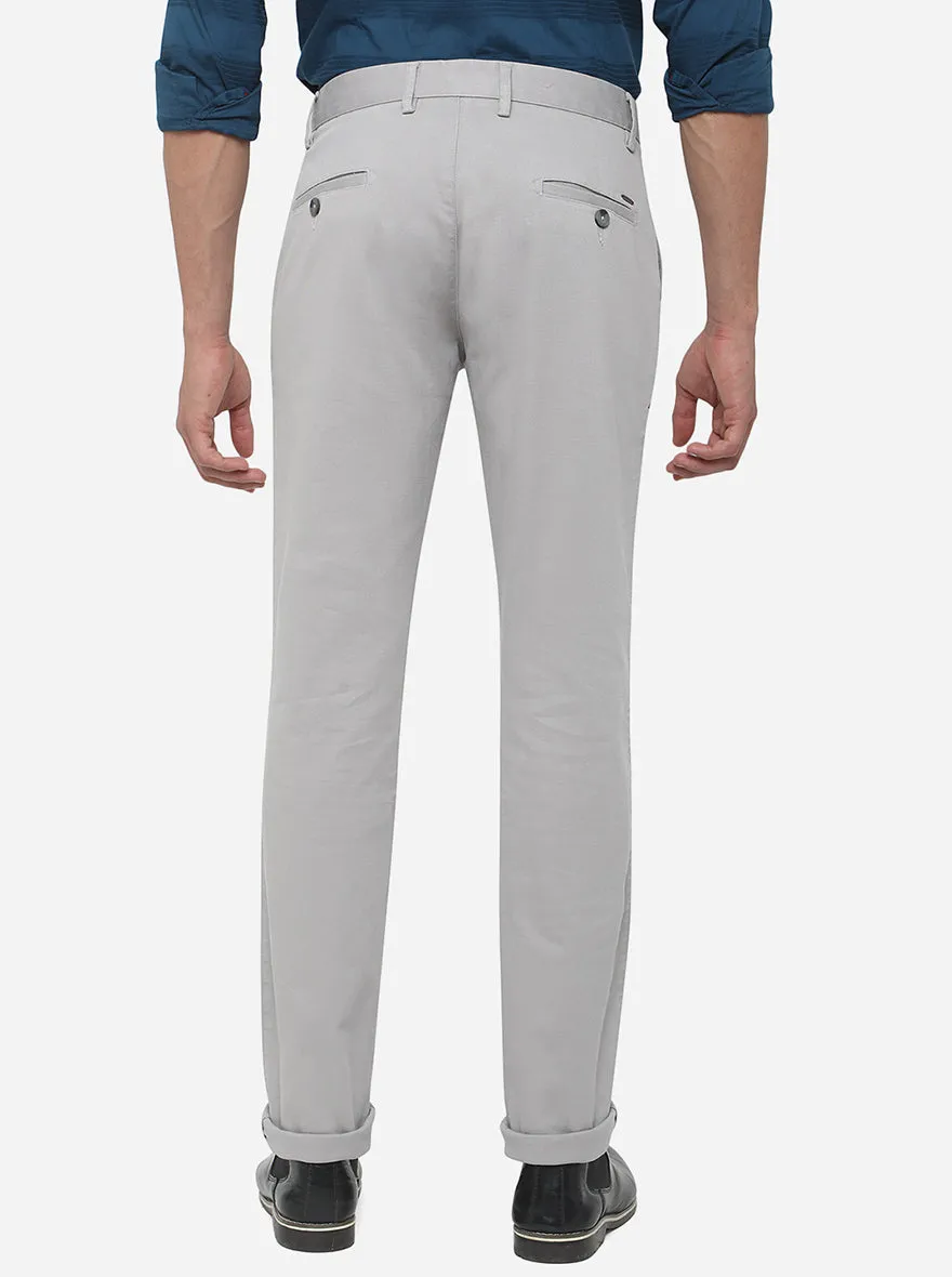 Grey Slim Fit Casual Trouser - Greenfibre