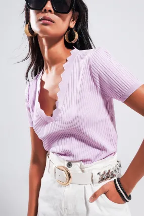 Lilac Knit Top