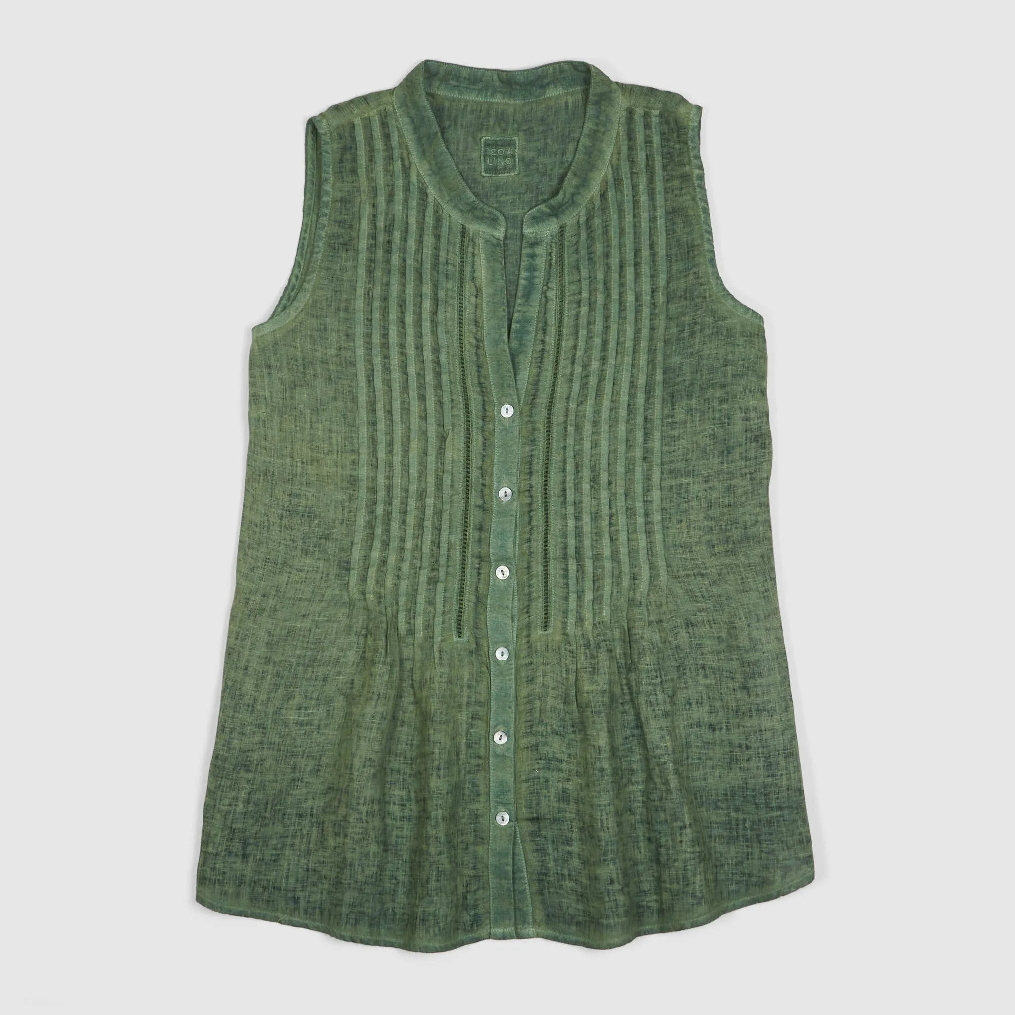 Linen Sleeveless Blouse for Women by 120% Lino