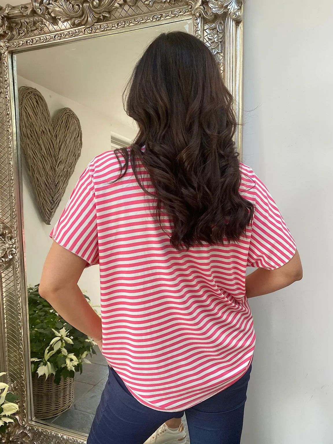 Stripe Tee Louanne with Lurex Detail