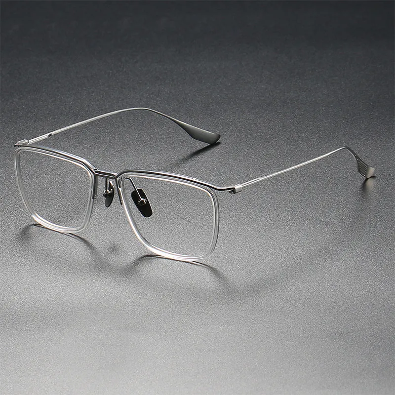 LUXYIN Men's Titanium Square Frame