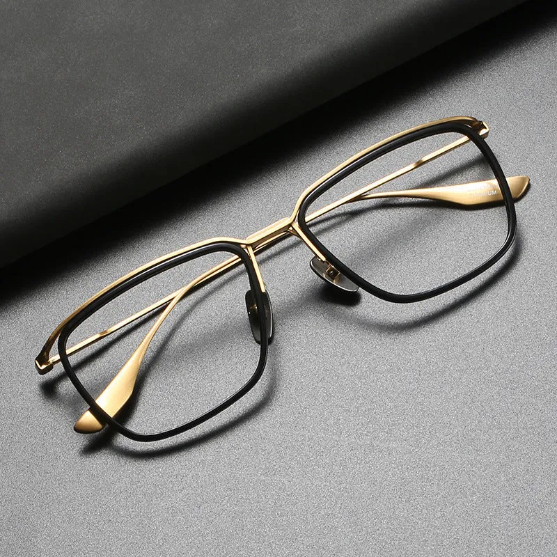 LUXYIN Men's Titanium Square Frame