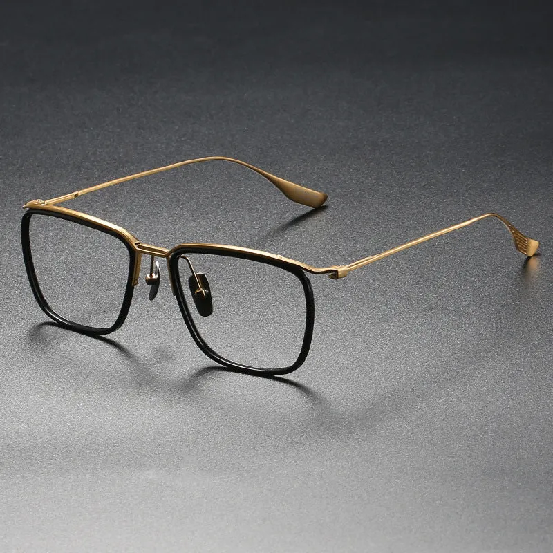 LUXYIN Men's Titanium Square Frame