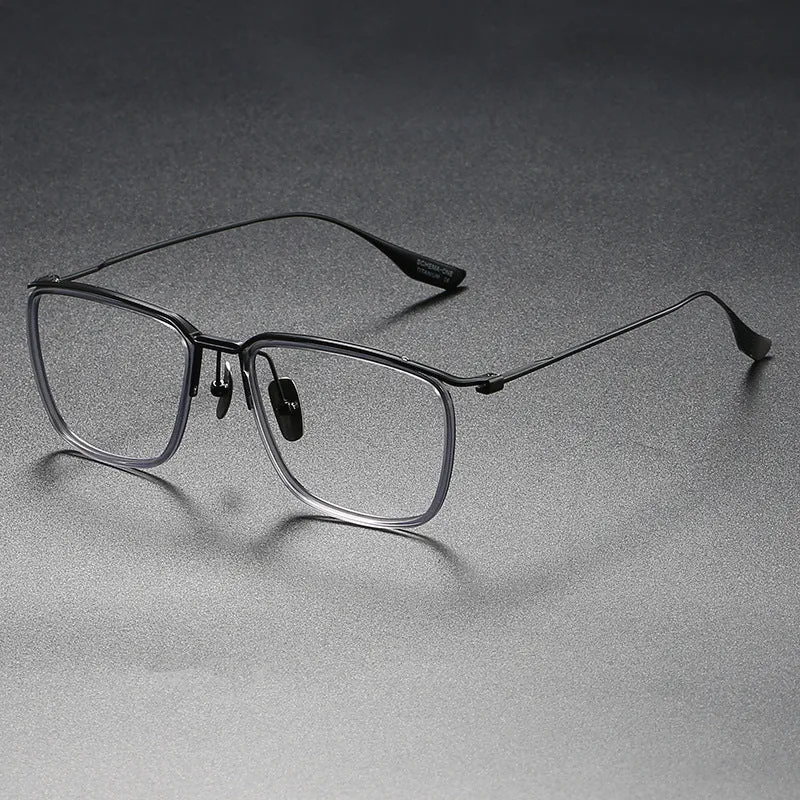 LUXYIN Men's Titanium Square Frame