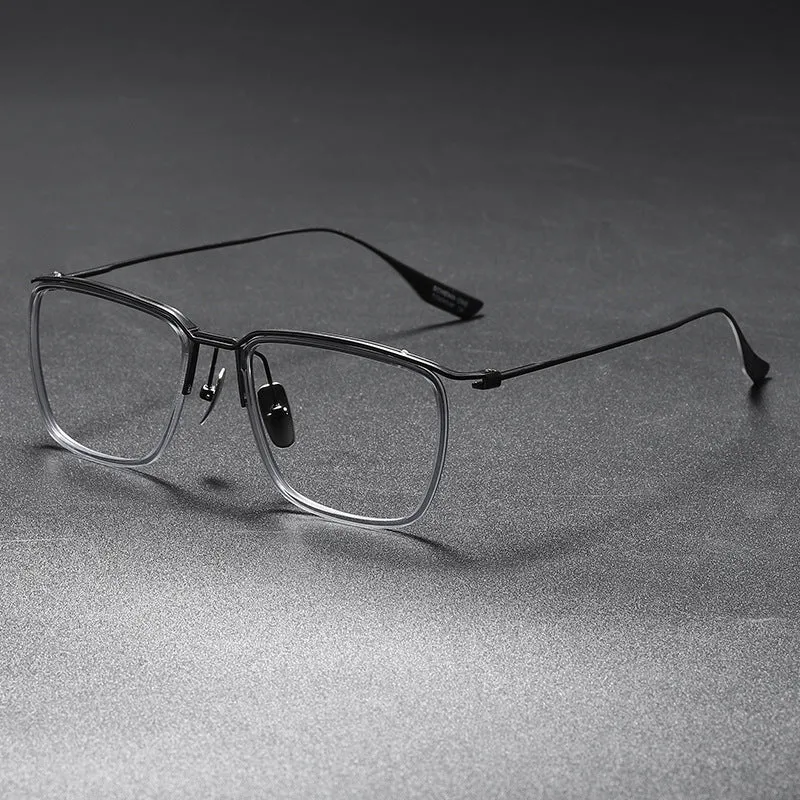 LUXYIN Men's Titanium Square Frame