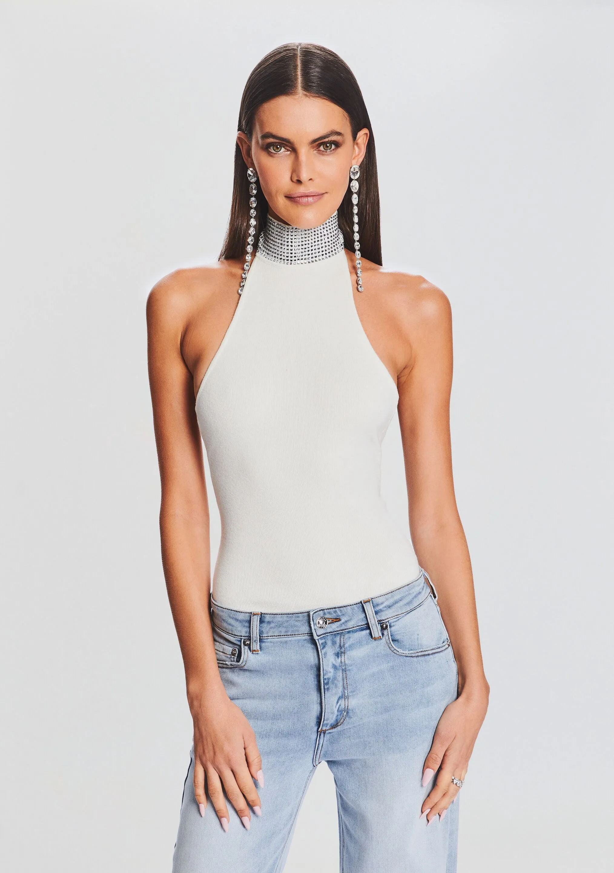 Maci Embellished Knit Bodysuit