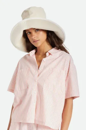 Maddie Packable Bucket Hat - Dove/Off White/White