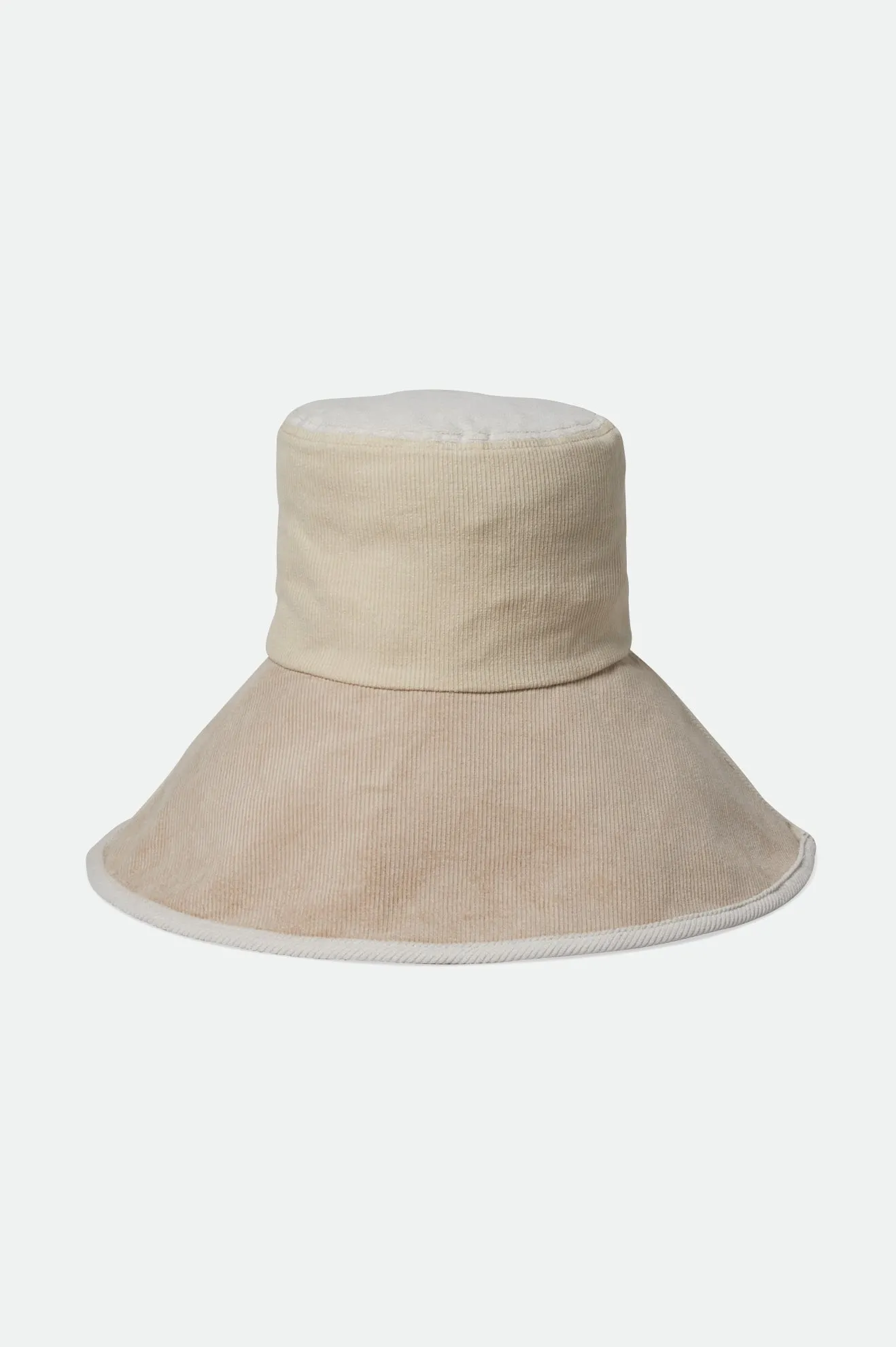 Maddie Packable Bucket Hat - Dove/Off White/White