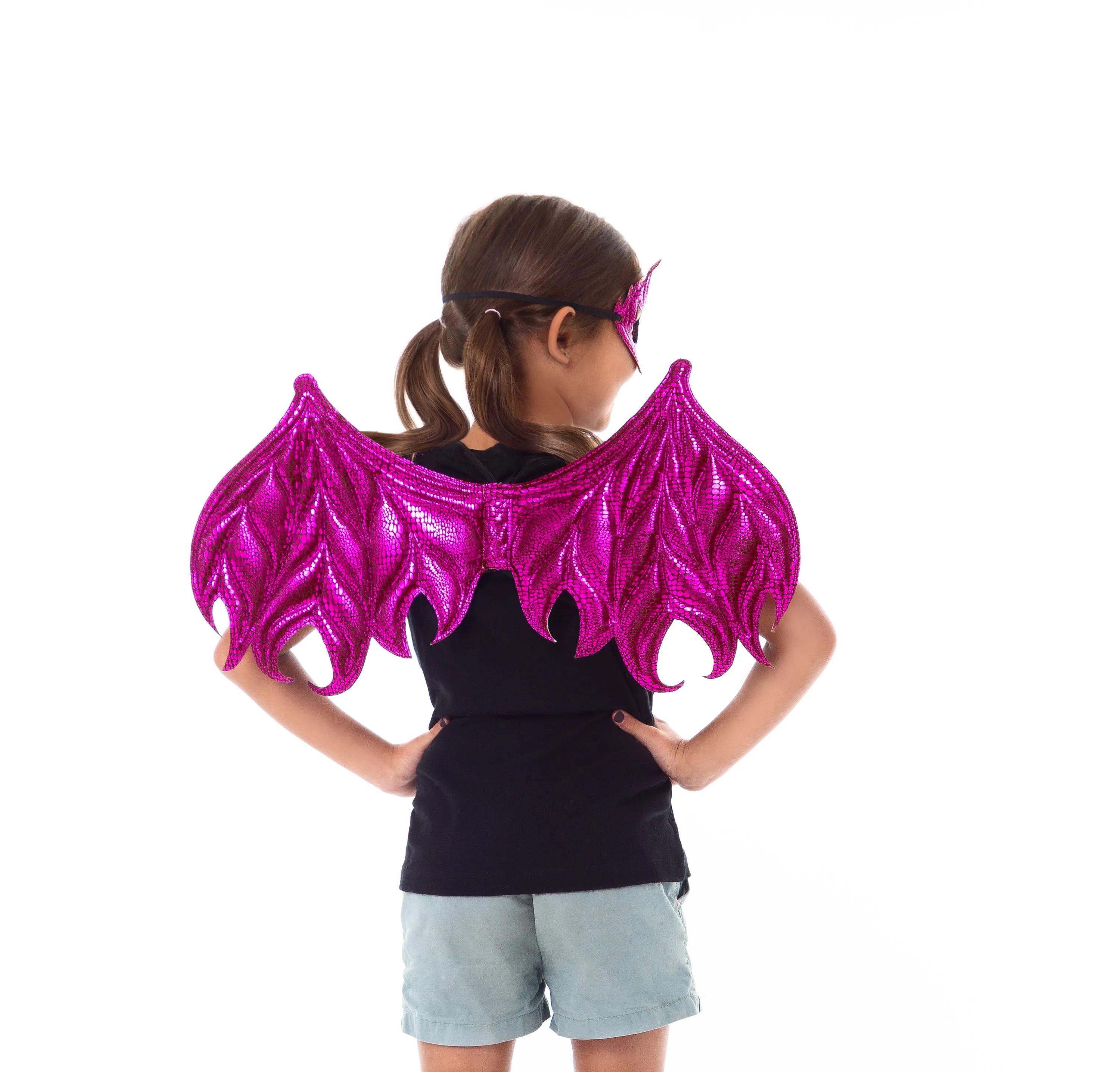 Magenta Dragon Wings & Mask Set