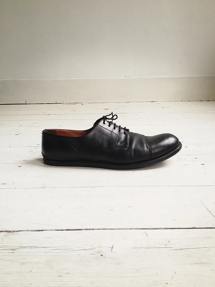 Maison Martin Margiela black heel-less oxfords size 40 from spring 2000