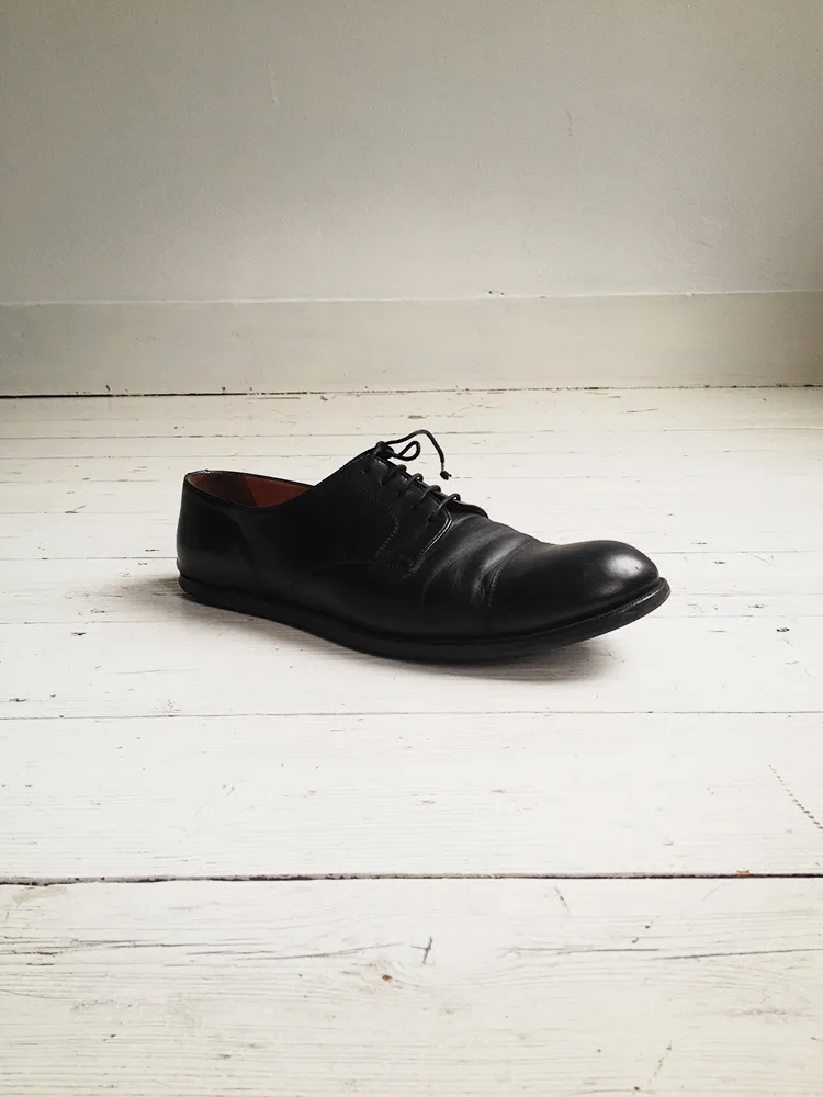 Maison Martin Margiela black heel-less oxfords size 40 from spring 2000