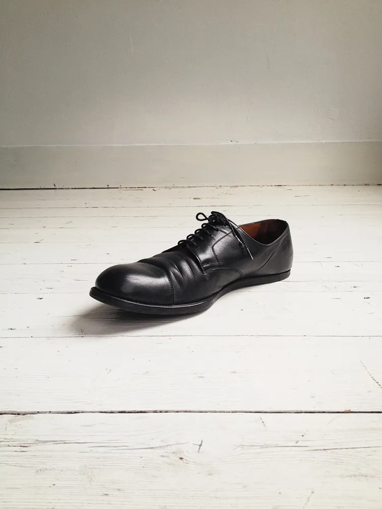 Maison Martin Margiela black heel-less oxfords size 40 from spring 2000