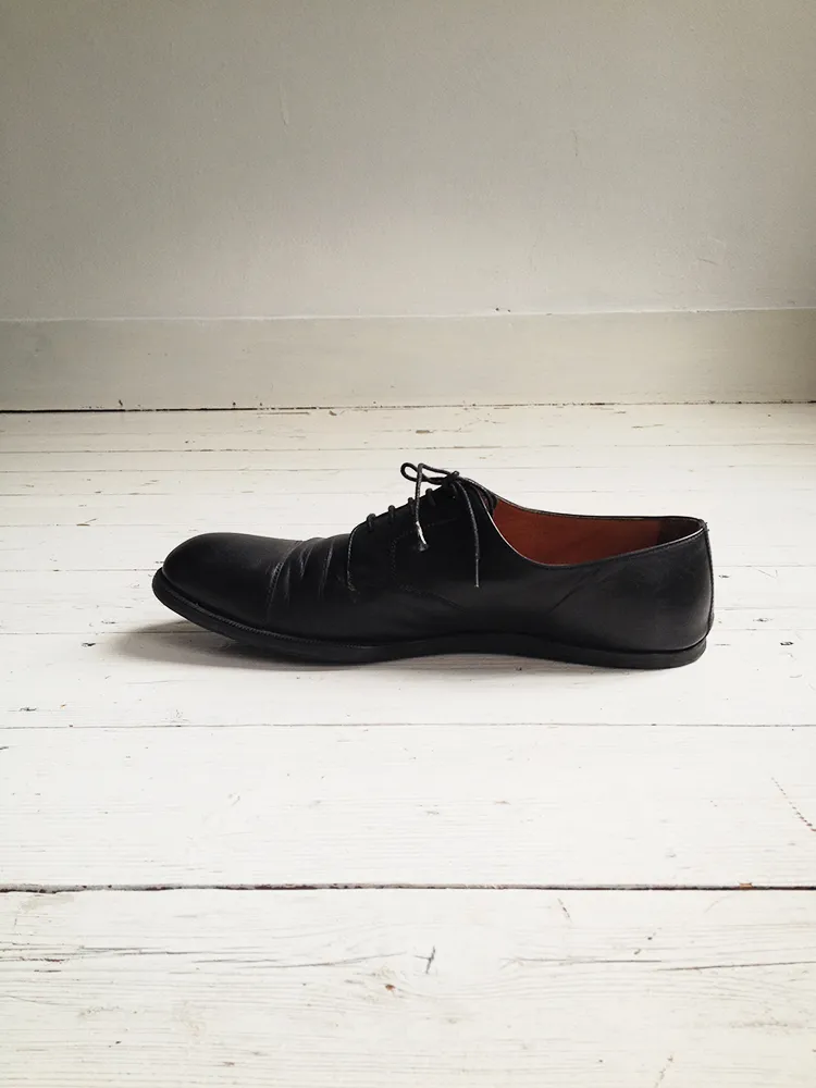 Maison Martin Margiela black heel-less oxfords size 40 from spring 2000