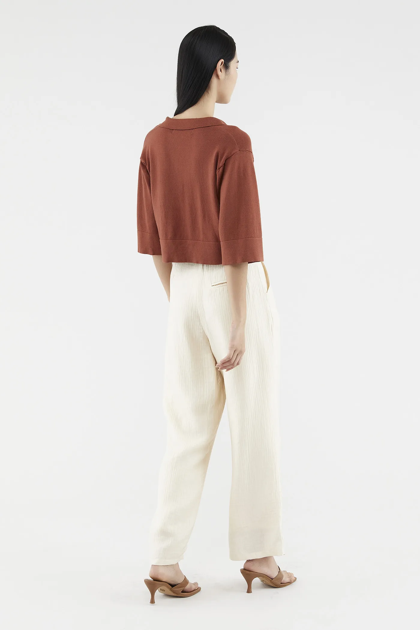 Maysen Collared Knit Top 