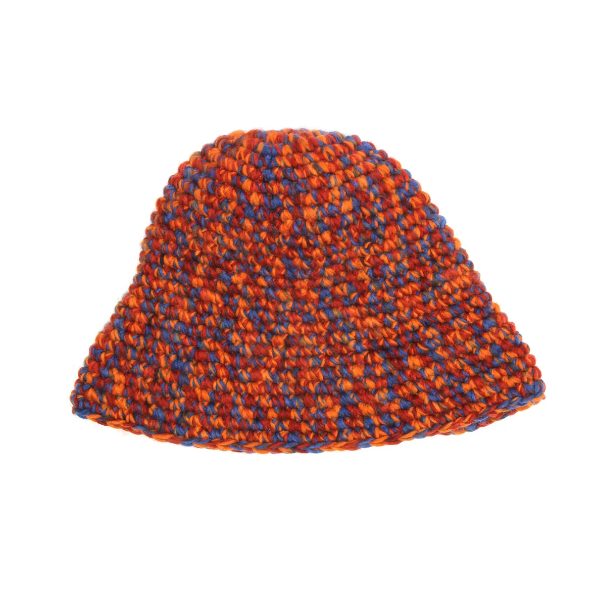 Melange Yarn Knit Bucket Hat