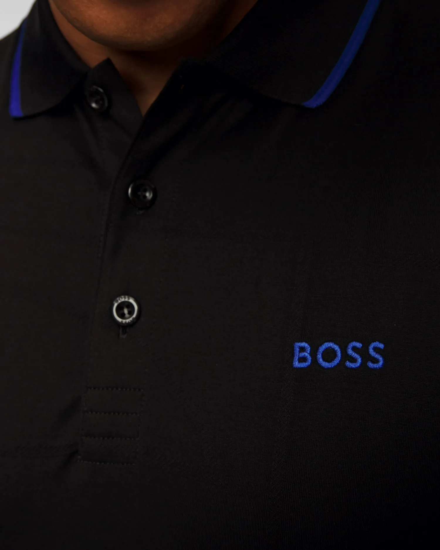 Men's black Hugo Boss Paddy polo shirt 50494309-1