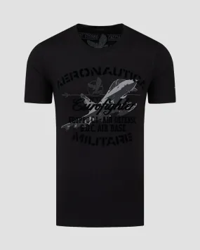 Men's black T-shirt Aeronautica Militare 242TS2343J634-34300