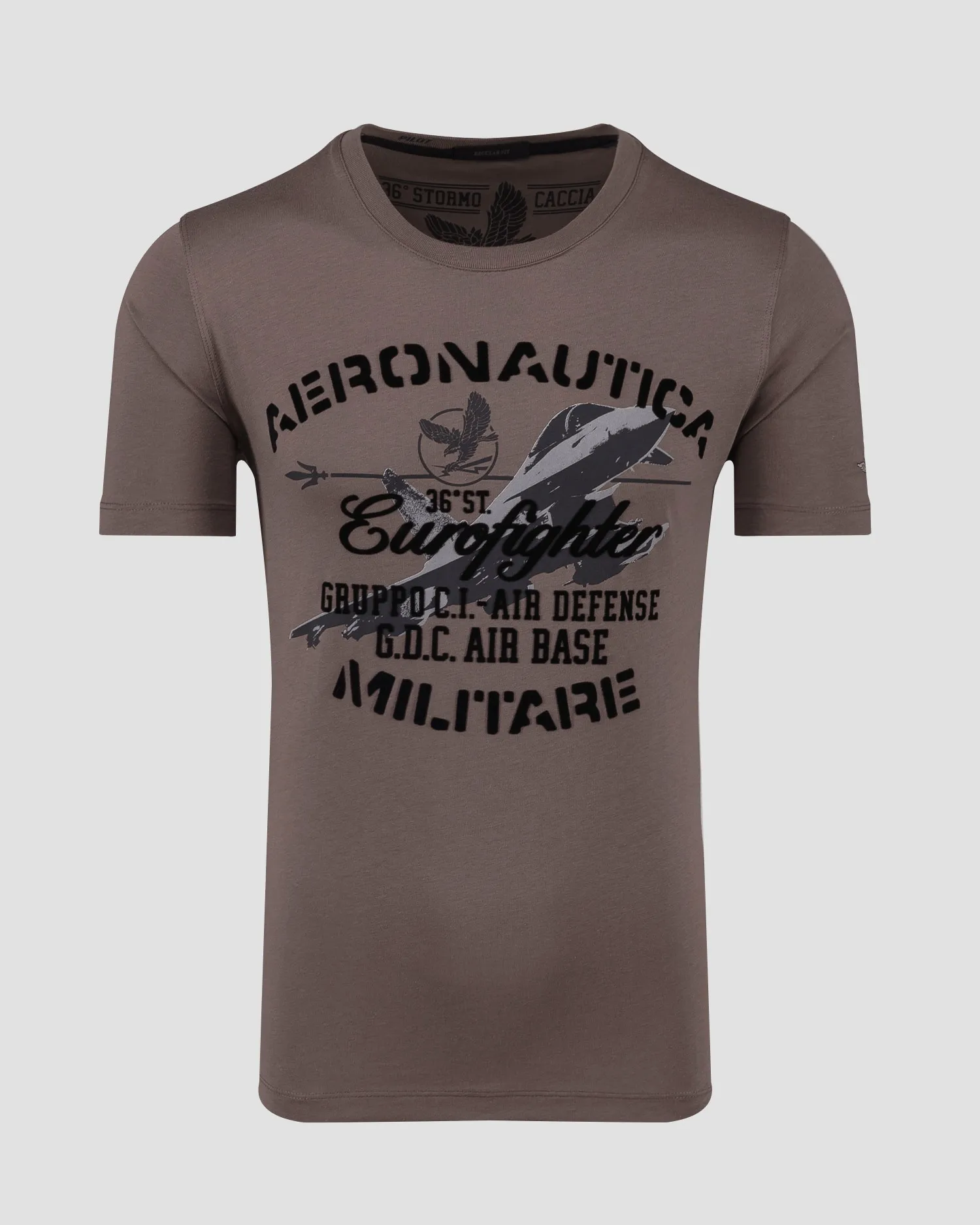 Men's grey T-shirt Aeronautica Militare 242TS2343J634-57568