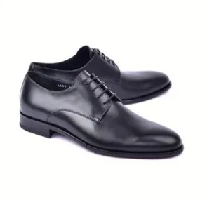 Men's Black Calf-Skin Leather Derby Oxfords by Corrente C00103-6806