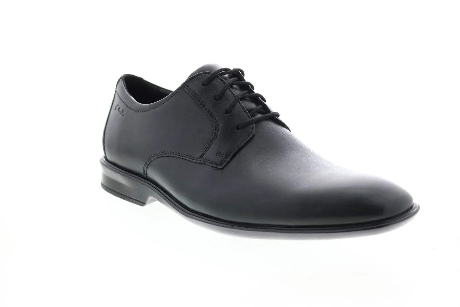 Mens Black Wide Leather Bensley Lace Oxfords Plain Toe Shoes by Clarks