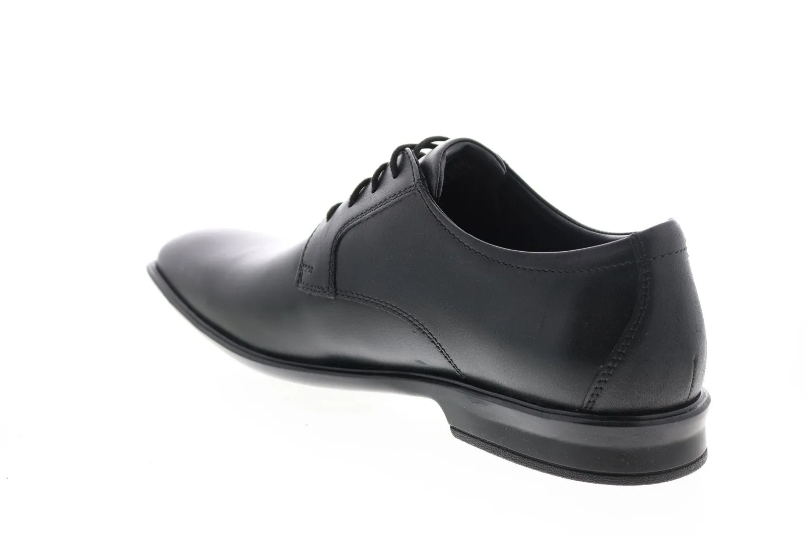 Mens Black Wide Leather Bensley Lace Oxfords Plain Toe Shoes by Clarks