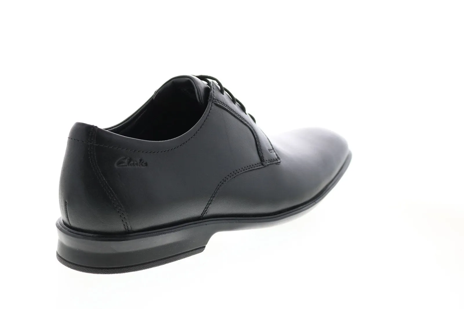 Mens Black Wide Leather Bensley Lace Oxfords Plain Toe Shoes by Clarks