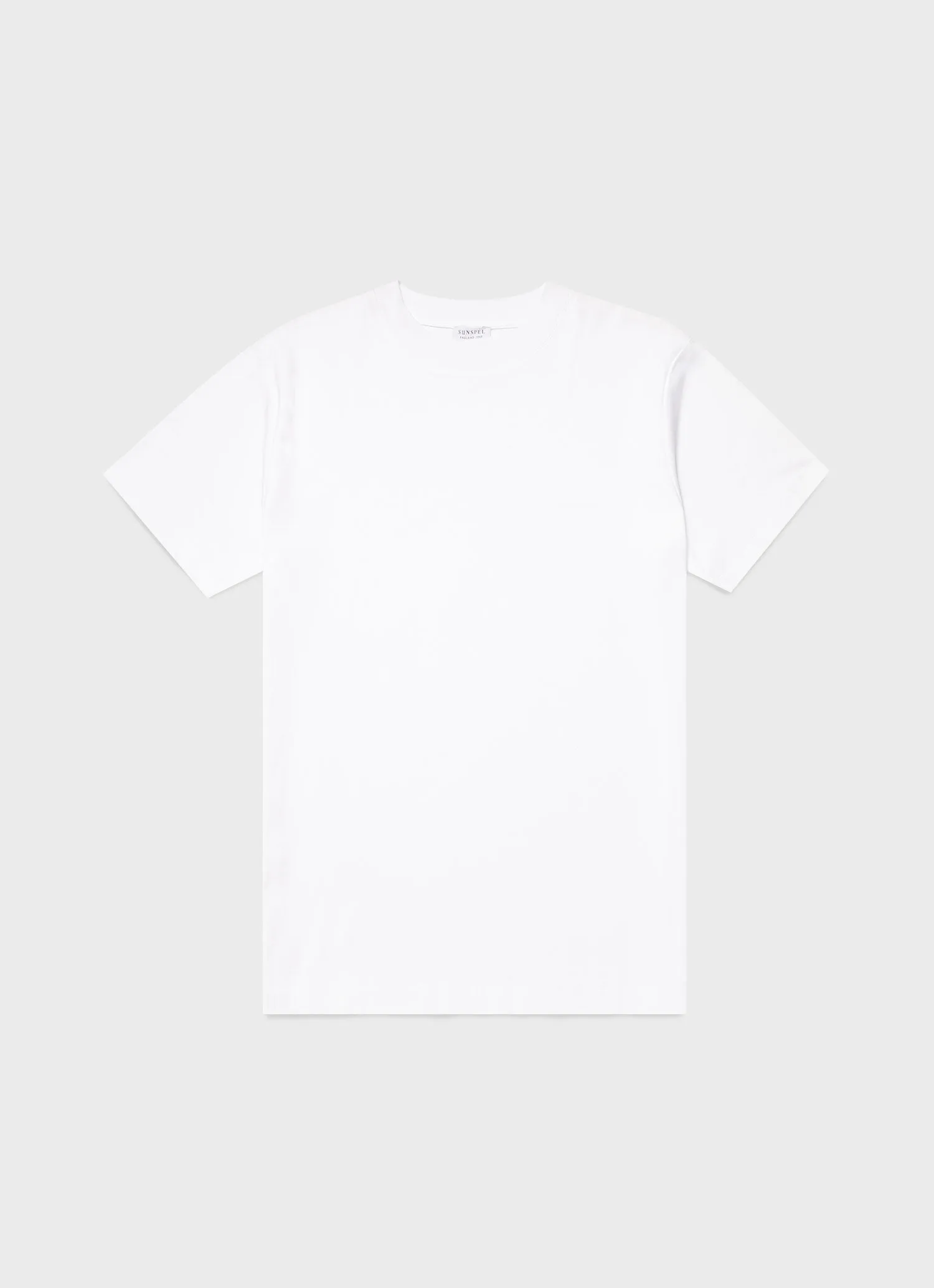 Men's Brushed Cotton Mock Neck in White