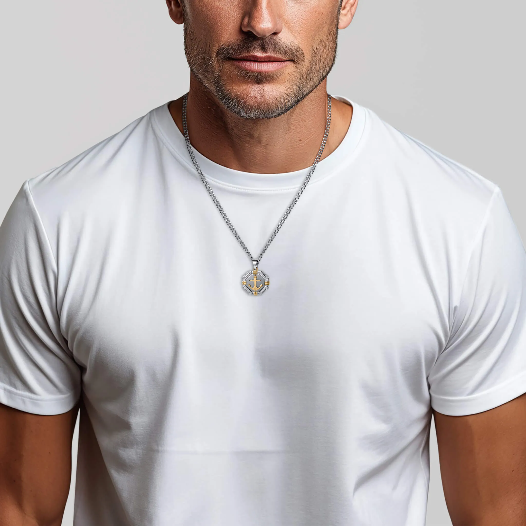 Men's Gold Ocean Necklace