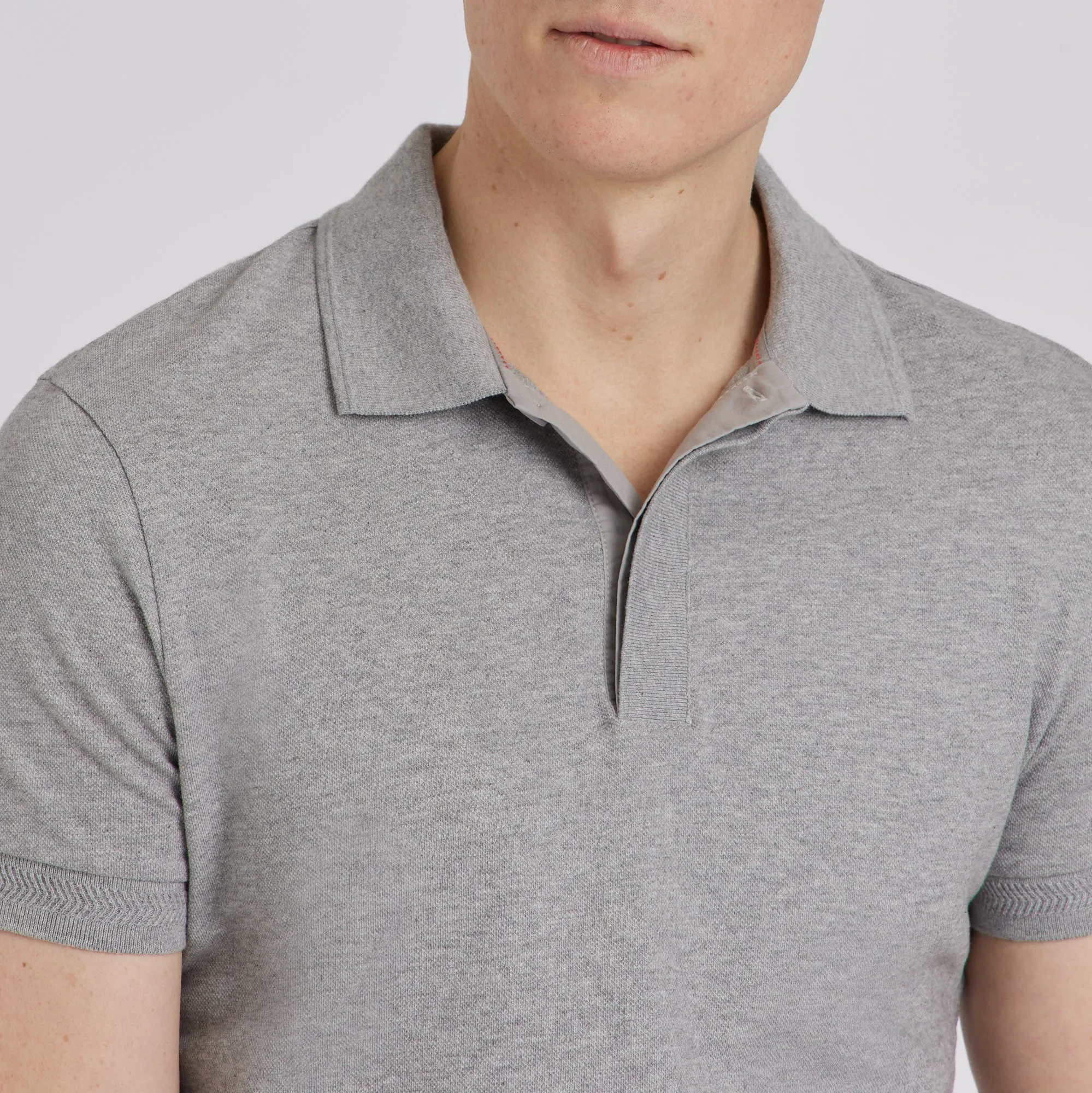 Men's Piqué Polo Shirt Grey