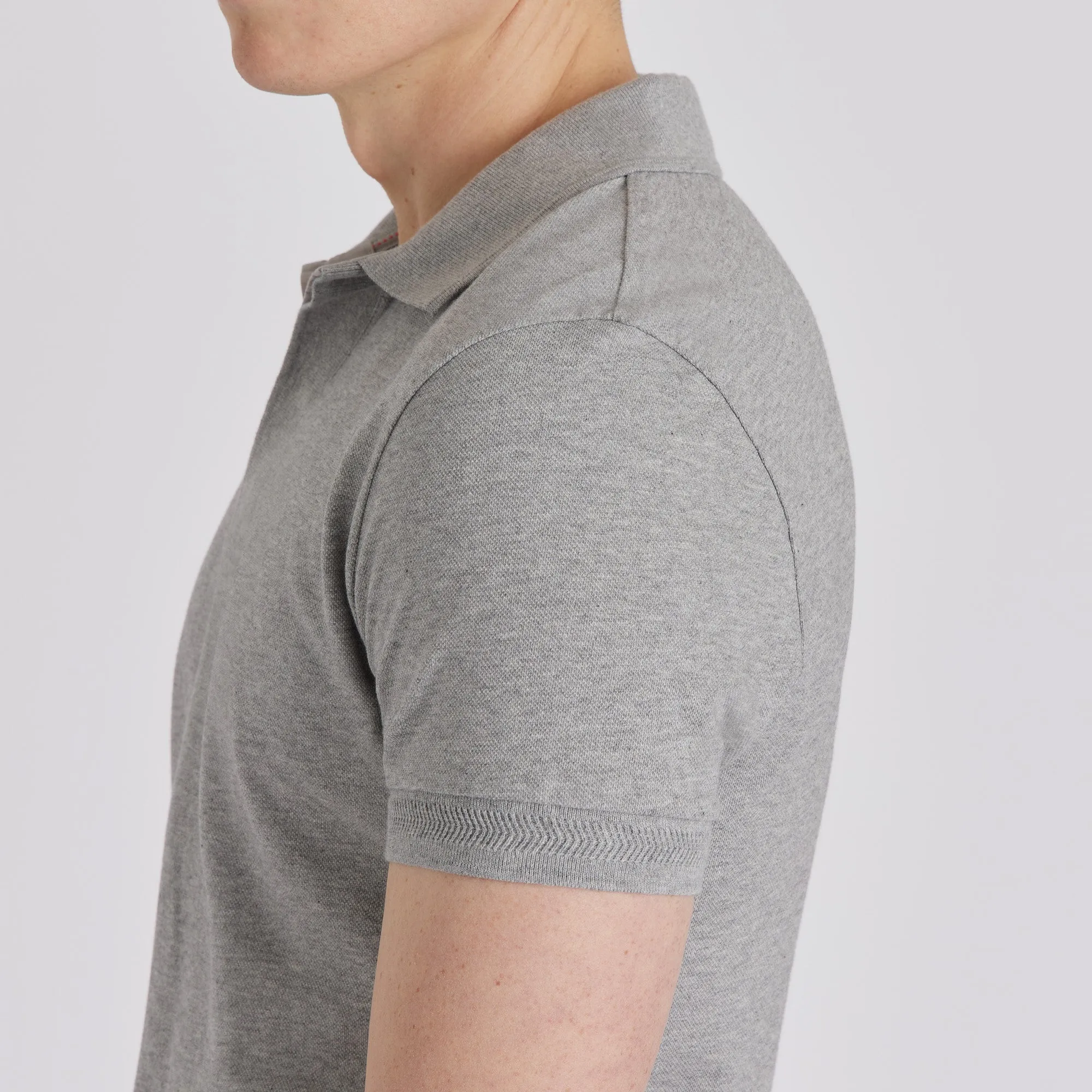 Men's Piqué Polo Shirt Grey