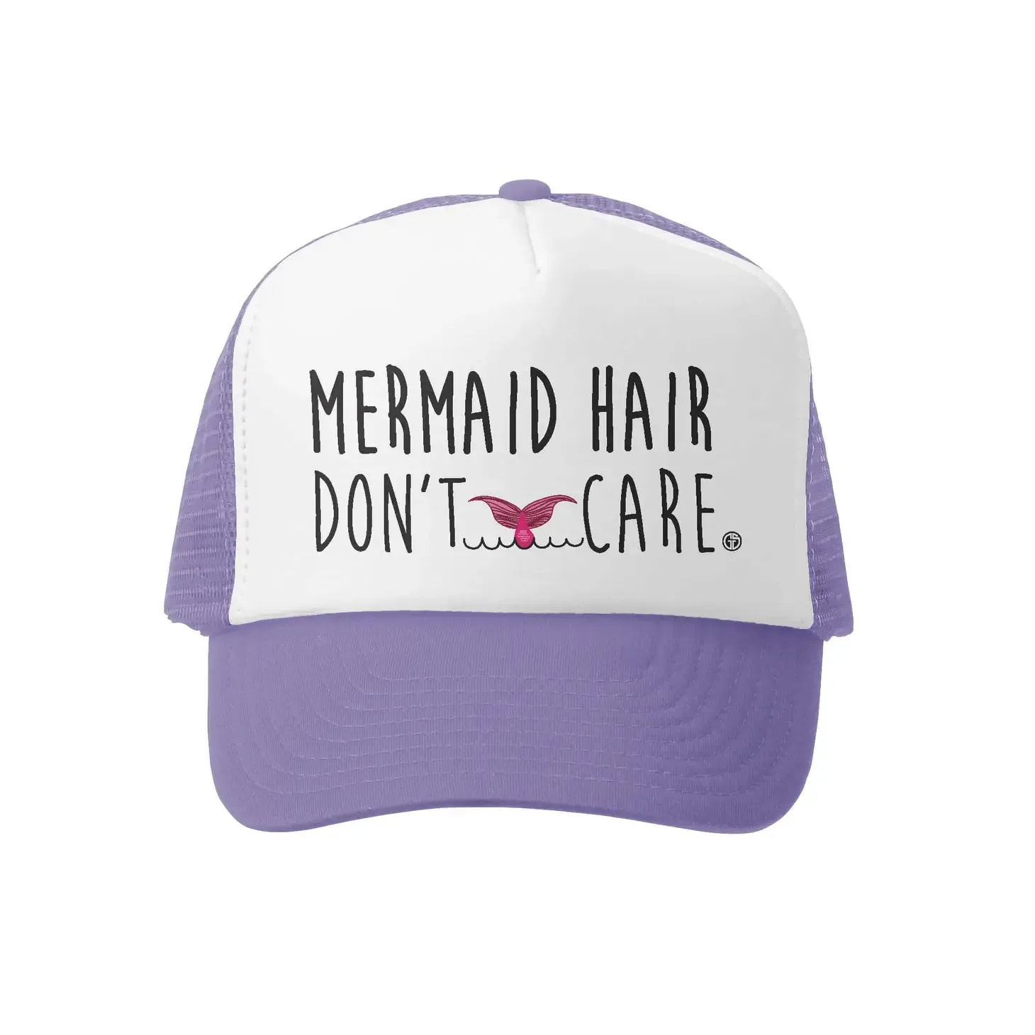 Mermaid Hair Trucker Hat Lavender White