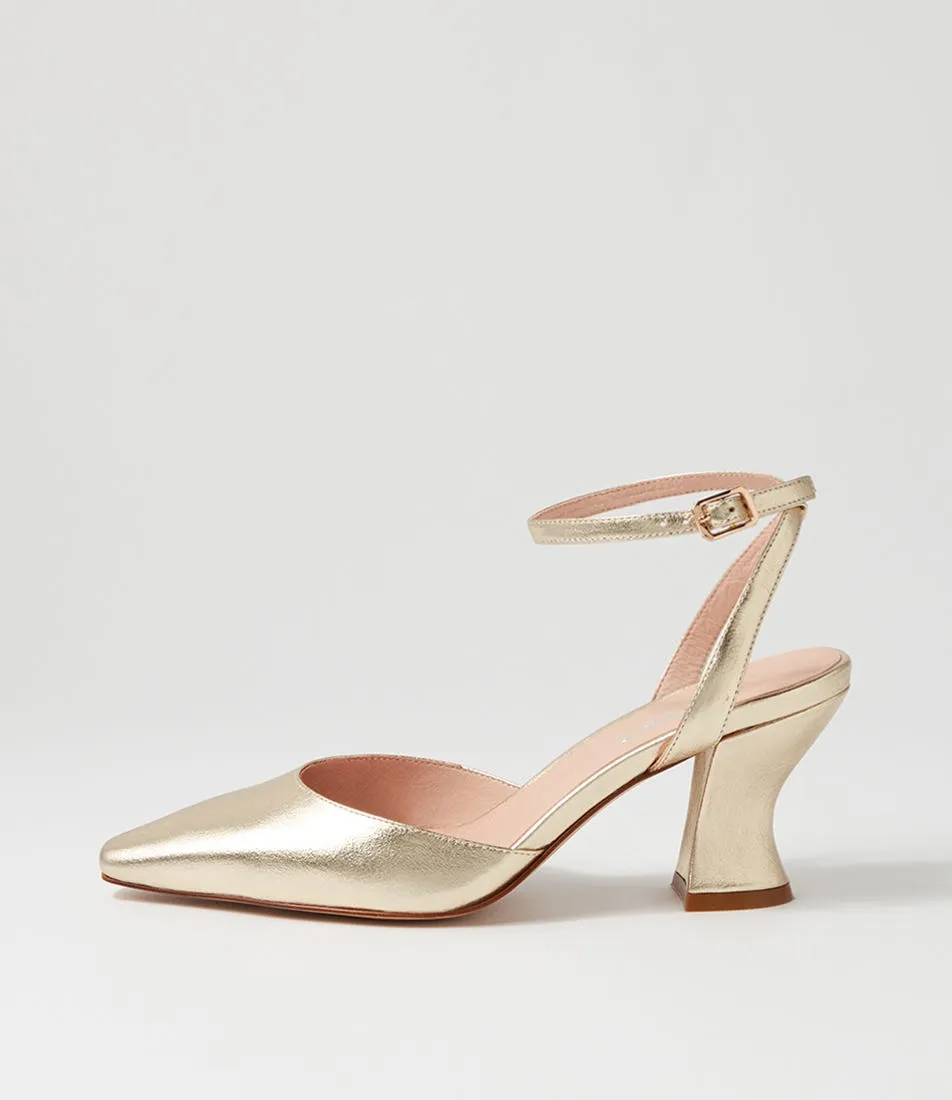 MIDAS Catered Pale Gold Leather  Heels