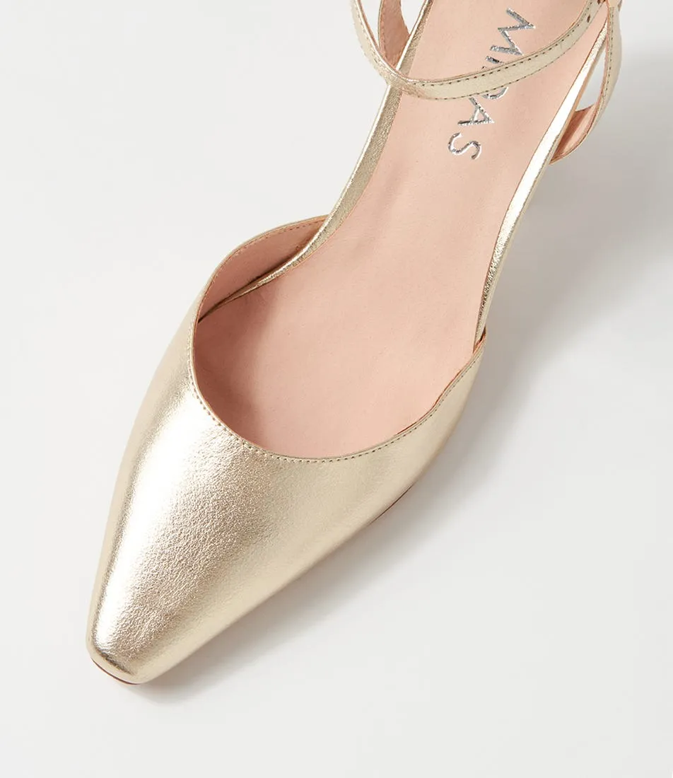 MIDAS Catered Pale Gold Leather  Heels