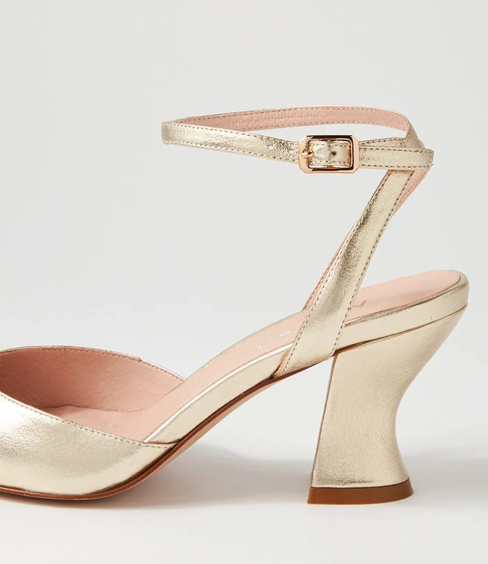 MIDAS Catered Pale Gold Leather  Heels