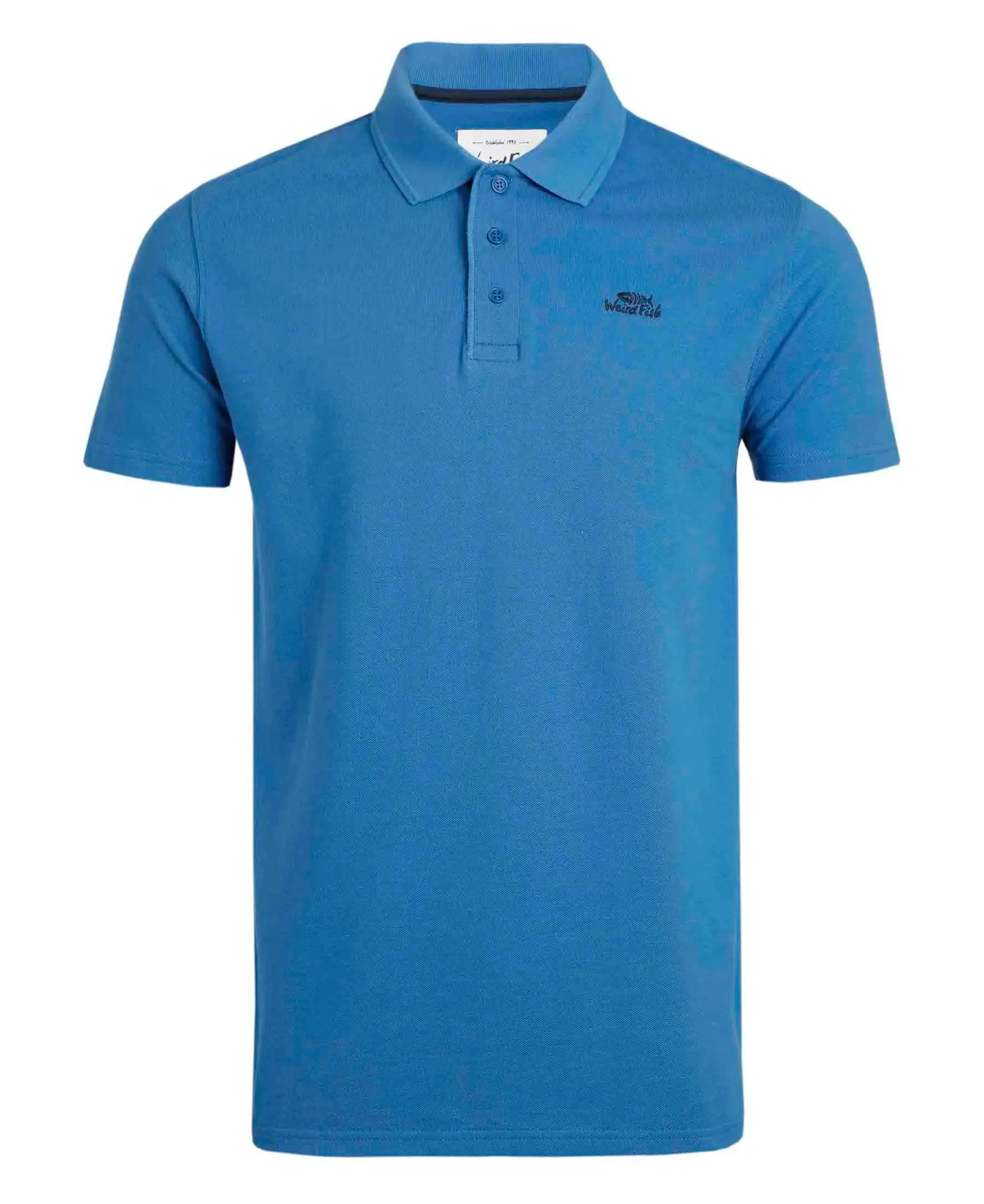 Miles Pique Polo Shirt                             Blue Sapphire