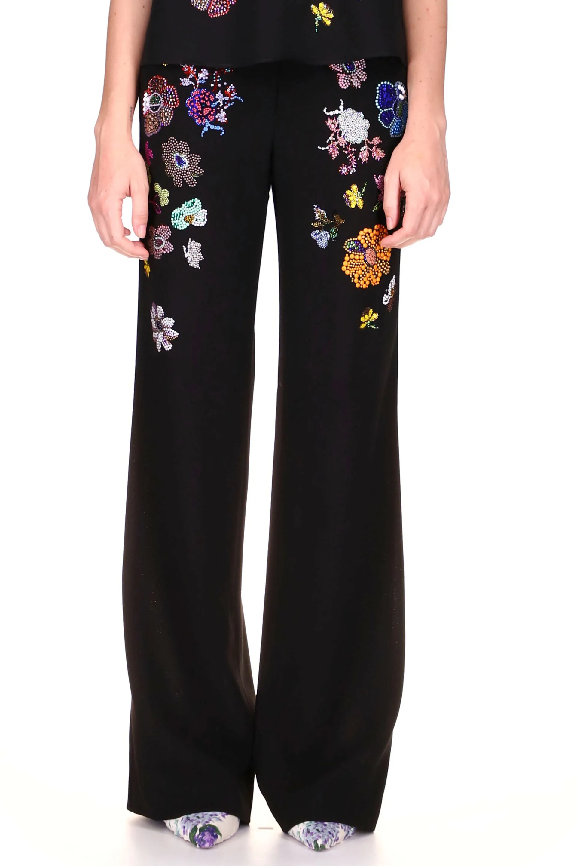 'MILLE FLEUR' WIDE LEG TROUSERS