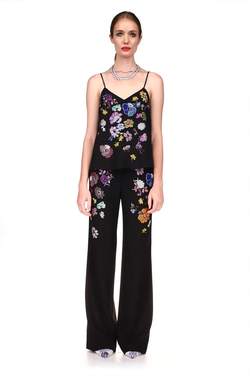 'MILLE FLEUR' WIDE LEG TROUSERS