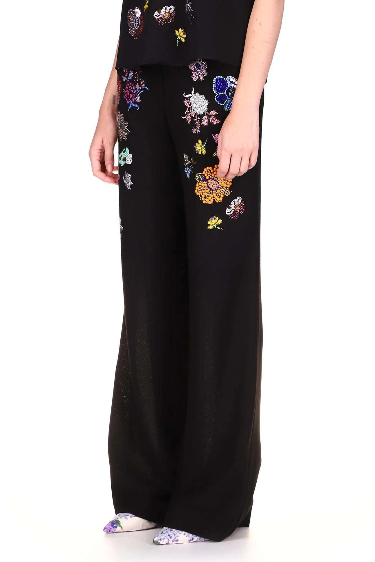 'MILLE FLEUR' WIDE LEG TROUSERS