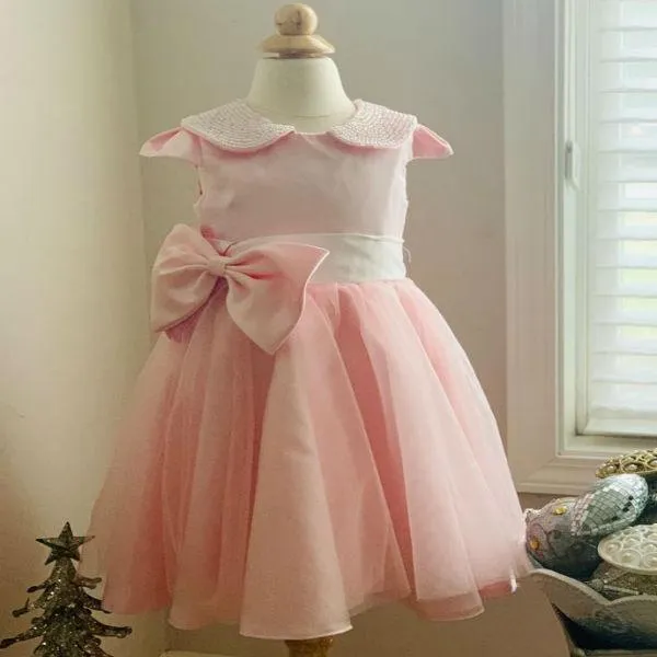 Princess Pearl Blush Rose Dress - Fast Shipping