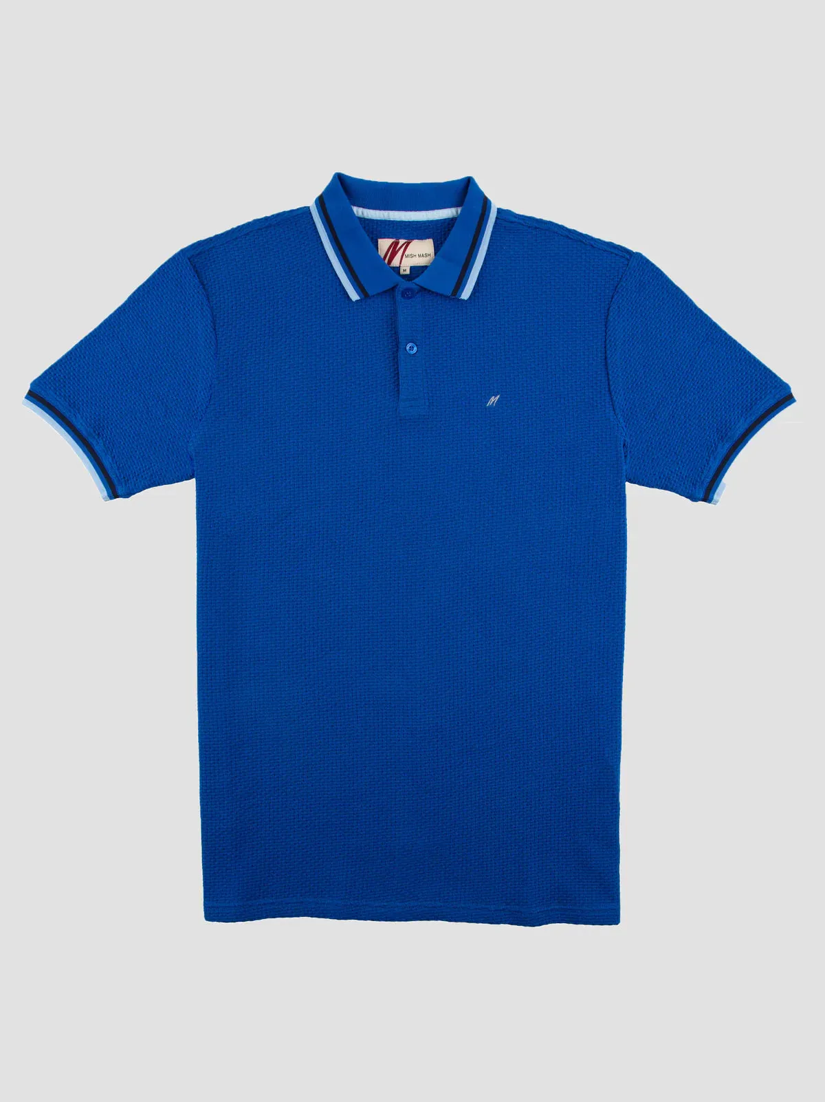 Mish Mash TEXTURED COTTON JERSEY STOCKHOLM ROYAL POLO