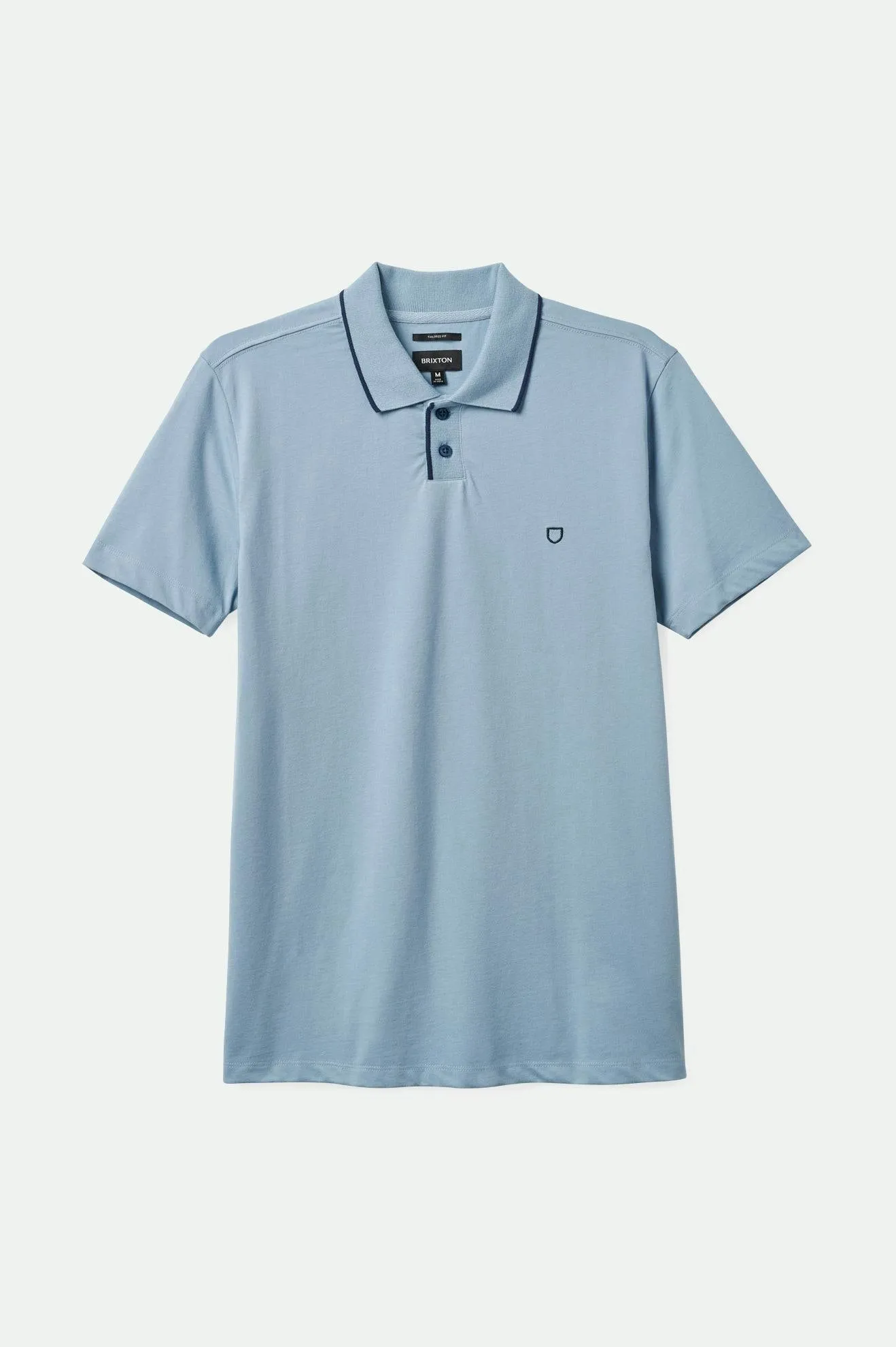 Mod Flex S/S Polo - Dusty Blue/Washed Navy